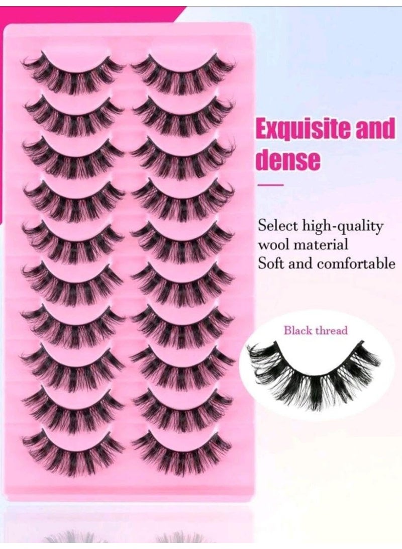 SHEIN-10Pairs Natural False lashes- Fluffy lashes - Image 2
